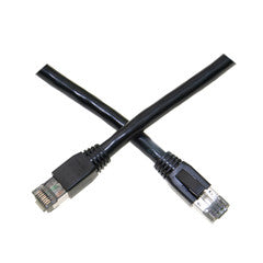 Cat8 Black S/FTP Ethernet Patch Cable, Molded Boot, 40Gbps - 2000MHz, 4-Pair 24AWG Stranded Pure Copper, RJ45 Male, 2 foot