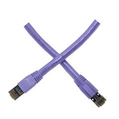 Cat8 Purple S/FTP Ethernet Patch Cable, Molded Boot, 40Gbps - 2000MHz, 4-Pair 24AWG Stranded Pure Copper, RJ45 Male, 35 foot
