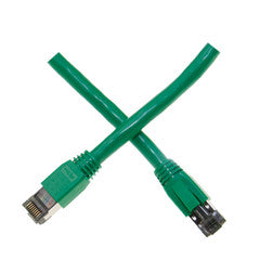 Cat8 Green S/FTP Ethernet Patch Cable, Molded Boot, 40Gbps - 2000MHz, 4-Pair 24AWG Stranded Pure Copper, RJ45 Male, 7 foot