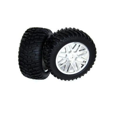 Redcat Racing 15502C Chrome Plated Wheels and Tires (2pcs) 