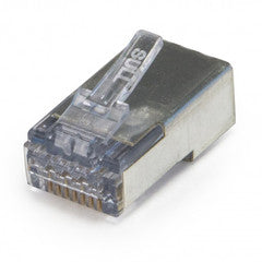Platinum Tools ezEX-RJ45 Shielded Crimp Plugs (Cat5e/Cat6 Compatible), internal ground, 50 Pieces Jar