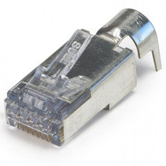 Platinum Tools ezEX-RJ45 Shielded Crimp Plugs (Cat5e/Cat6  Compatible), external ground,  50 Pieces Jar