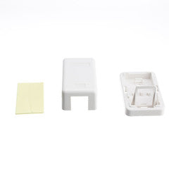 Blank Surface Mount Box for Keystones, 1 Port, White