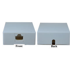 Phone Surface Mount Jack, White, RJ45, Data / Voice, 8P8C (8 Pin 8 Conductor), Voice Only