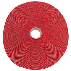 Hook and Loop Tape, 3/4 inch Wide, Red, 50ft Roll