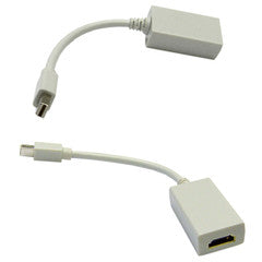 Mini DisplayPort to HDMI Passive Adapter Cable, Mini DisplayPort (MiniDP/mDP) Male to HDMI Female, Only works from DisplayPort to HDMI, 6 inch