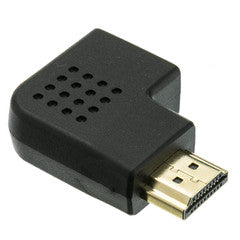 HDMI High Speed Right Angle Adapter, HDMI Type-A Male to HDMI Type-A Female, Horizontal 90 Degree - Right, 4K 60Hz, Black