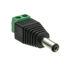 DC Male Power Plug to 2 Pin Terminal (Screw Down) Adapter