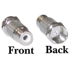F-pin Male to RCA Female Adapter