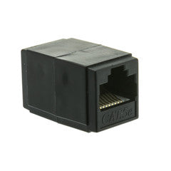 Cat5e Coupler, Black, RJ45 Female, Unshielded