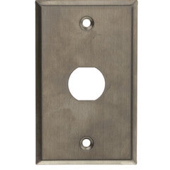 Outdoor Wall Plate w/ Water Seal, Stainless Steel , 1 Port, Single Gang