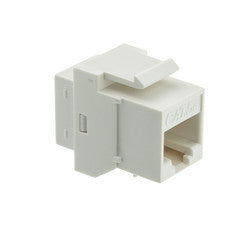 Cat5e Keystone Inline Coupler, White, RJ45 Female