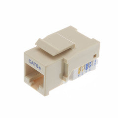 Cat5e Keystone Jack, Beige/Ivory, Toolless, RJ45 Female