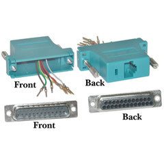 Modular Adapter, Blue, DB25 Male to RJ45