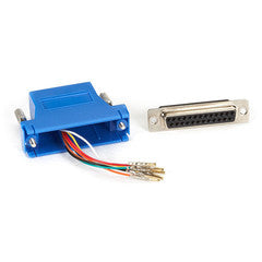 Modular Adapter, Blue, DB25 Female to RJ45