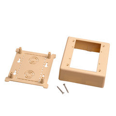 Dual Gang Surface Mount Box for Raceways, low voltage, Ivory