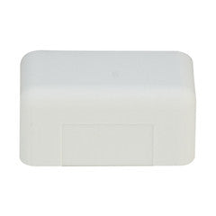 1.25 inch Surface Mount Cable Raceway, White, End Cap