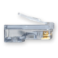 Platinum Tools EZ-RJ45 Cat6 Crimp Plugs, Slide Through Wires, 100 Pieces Jar