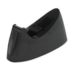 Universal Desktop Tape Dispenser, 1-inch Core, Weighted Nonskid Base, Black - UNV15001