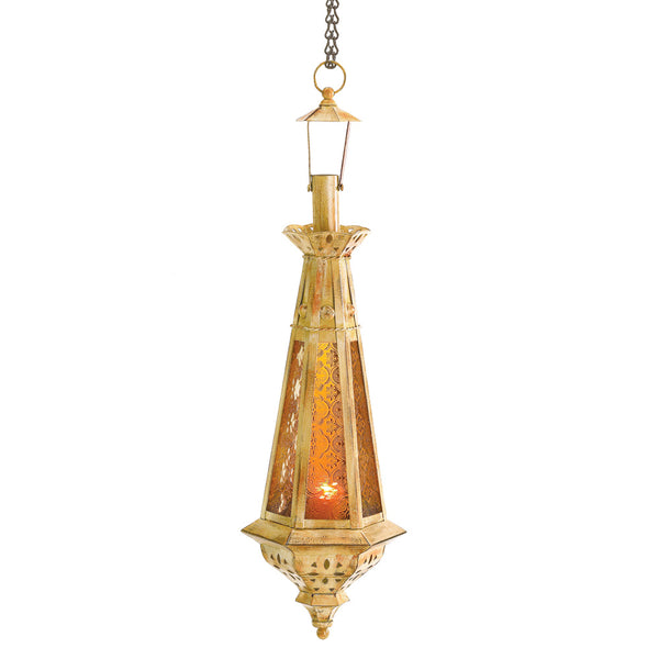 Amber Teardrop Lantern  Spark an aura of Moroccan magic 38373