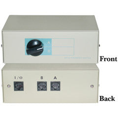 AB 2 Way Telephone Network Switch Box, RJ45 Female