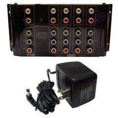 Component Video and Audio RCA Distribution Amplifier/Splitter, 4 Way