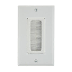 Decora Wall Plate Insert, Brush Style Pass Through, White