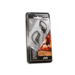 JVC Sport Stereo Headphones, Black, Adjustable Ear Clip, 1.2 meter cord with 3.5 mm stereo male end