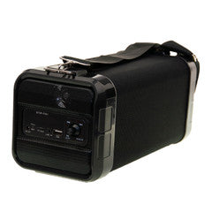 Portable Bluetooth Speaker with AUX input, USB,  and Micro SD card port. 4 inch woofer. Black