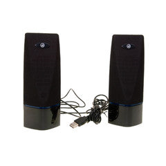 USB Powered Multimedia Speaker System for Desktops, Laptops, Tablets and MP3 Players, Black