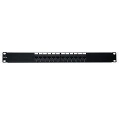 Rackmount 12 Port Cat5e Patch Panel, 12 Port, Horizontal, 110 Type, 568A & 568B Compatible, 1U