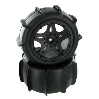 Redcat Racing 69750 Rear Bead-Lock Sand Wheels, Complete  