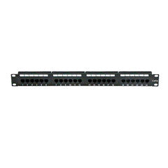 Rackmount 24 Port Cat6a Patch Panel, Horizontal, 110 Type, 568A & 568B Compatible, 1U