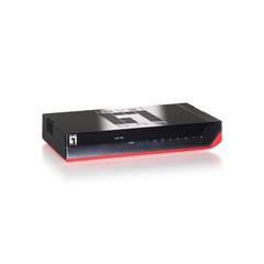 8 Port 10/100/1000 Gigabit Ethernet Switch, Black with Red Trim, Energy Efficient Ethernet / IEEE 802.3az Support