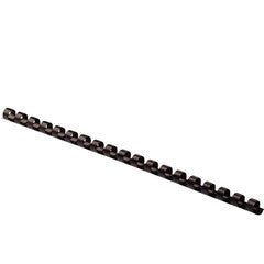 Fellowes Binding Comb, Round Back, Plastic, 5/16in, 40 sheets, Black, 25pk
