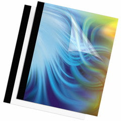 Fellowes Binding Covers, Thermal, 1/8in, Black, 10PK