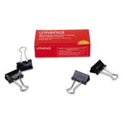Universal Binder Clips, Medium, Black/Silver, 12/pack - UNV10210