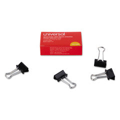 Universal Binder Clips, Small, Black/Silver, 12/pack - UNV10200