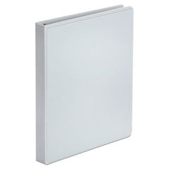 Universal Economy Round Ring View Binder, 1 inch Capacity, White, 12/pack - UNV20962CT