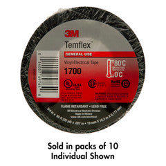 3M Economy Electrical Tape, .75inch x 60ft (10 pack)
