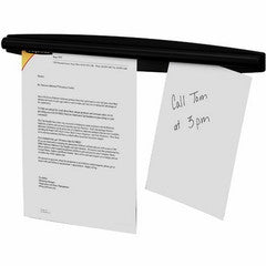 Fellowes Plastic Partition Additions Note Rail Dark Graphite