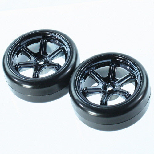 Redcat Racing BS204-010 Wheel (Black chrome rim and Tire) QTY 2