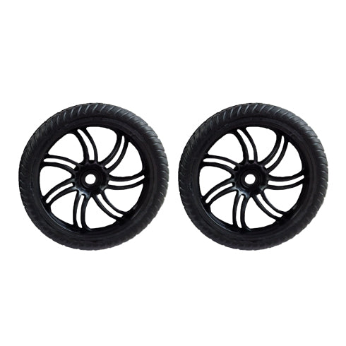 Redcat Racing BS210-003 Road Wheels, Black (L/R)