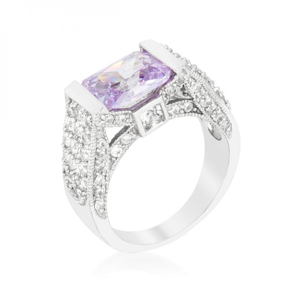Purple Oval Cut Cocktail Ring