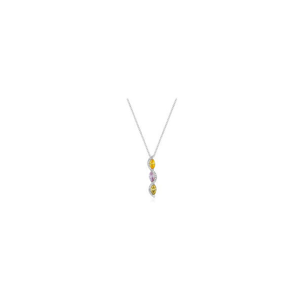 Silvertone Marquise Teardrop Pendant