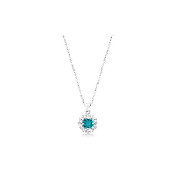 Bella Bridal Pendant In Aqua
