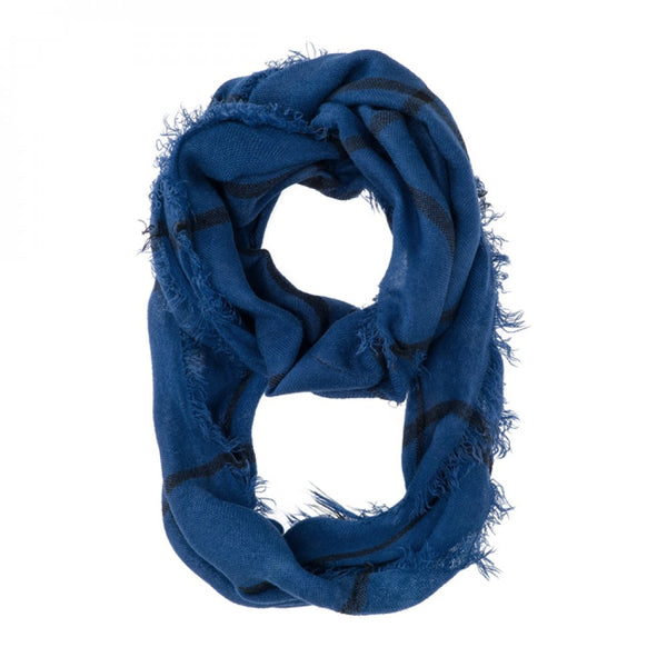 Tori Blue Plaid Infinity Scarf