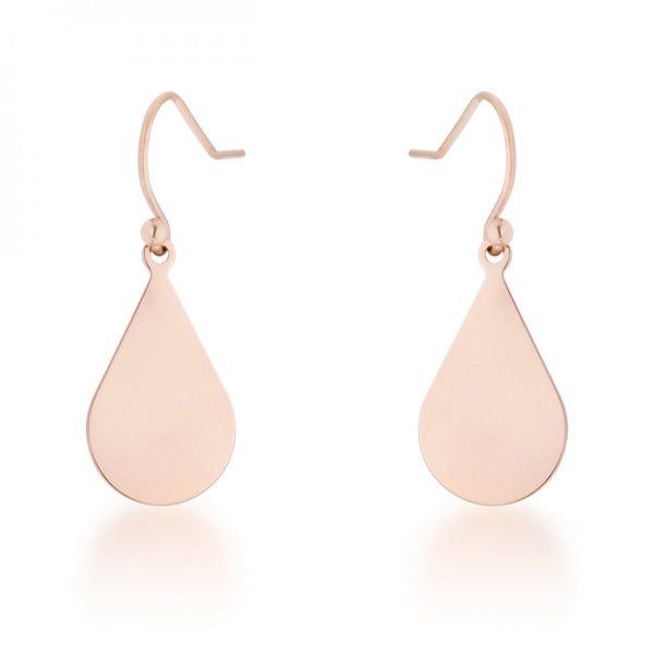Karla Rose Gold Stainless Steel Teardrop Earrings
