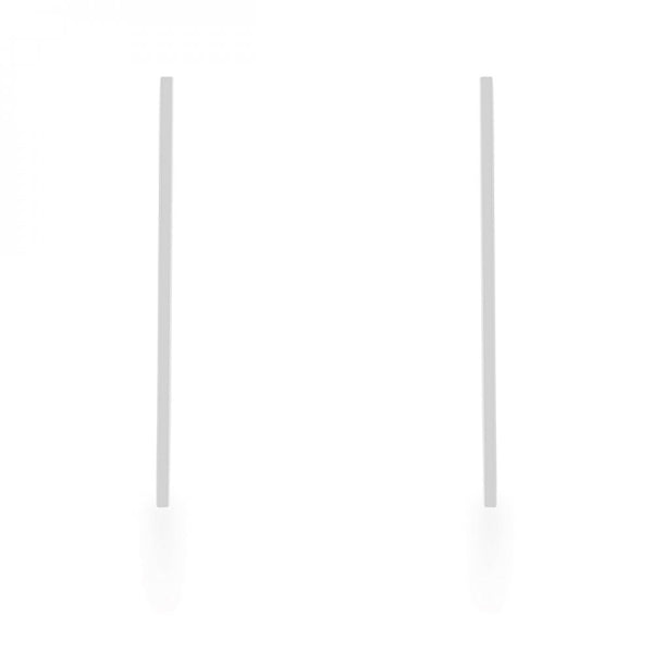 Carolee Rhodium Stainless Steel Long Line Drop Earrings