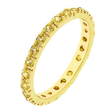 Yellow Cz Eternity Band